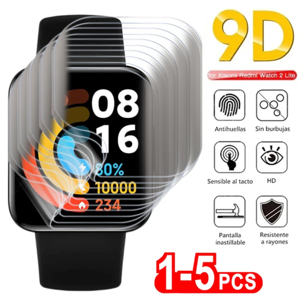 Mjuk hydrogel skyddsfilm för Redmi Watch 2 3 Lite 3 Active Screen Protector för Xiaomi Mi Watch Lite Color 2019 poco watch 1pcs Redmi Watch 2 Lite