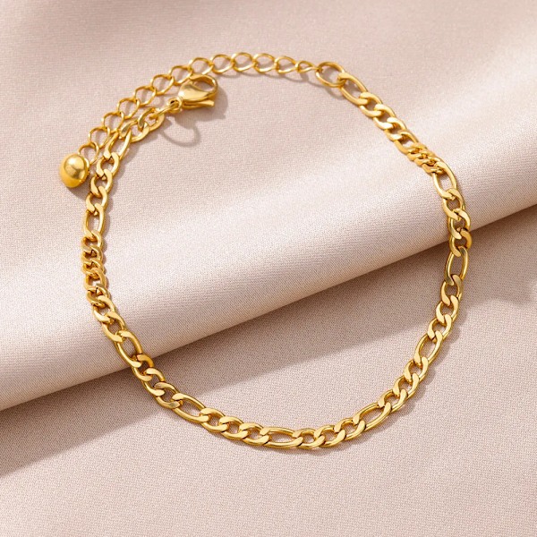 Ankellar För Kvinnor Sommarstranden Tillbehör Rostfritt Stål Imitation Pärl Kedja Anklet Gold Färg Ben Armband I Gåvar 18