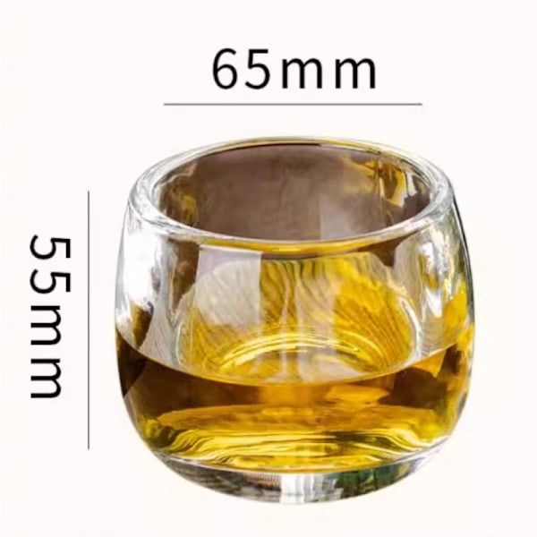 80 ml Kristallglas Teekopp Tjockad Vinglas Transparent Masterkopp Grossistkoppar Enkelt Teset Glaskoppar Gåvor till Bröllop 80ml 1pcs