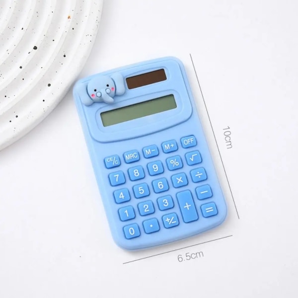 Tecknad söt miniräknare Mode mini bärbar liten miniräknare Bärbar kontorsdator för grundskoleelever blue dog