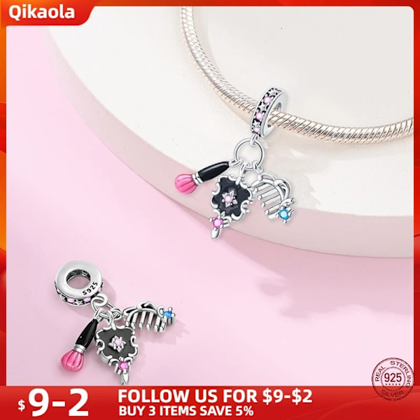 S925 Sterling Silver Larm Klocka Pärlor Kostym Mästare Vidhängelse Fit Original Pandora Armband För Kvinnor Födelsedag Fina Smycken Gåva PAC1288