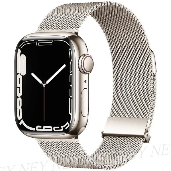 Milanese Loop för apple watch band 44mm 40mm 45mm 41mm 42-38-44 mm band ultra 2 49mm metallband iwatch series 9 8 7 6 SE 5 4 3 Starlight 57 49mm-42mm-44mm-45mm