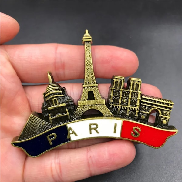 Frankrig Paris Metal 3D Sød Magnet Køleskabsmagnet London Wien Rusland Egypten Pyramide Dubai Køleskabsmagnet Dekoration Hjem Souvenir C