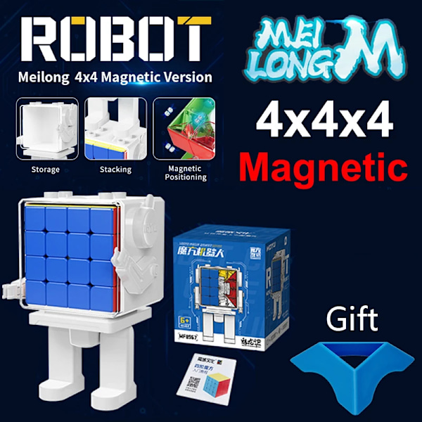 MOYU Meilong Magic Cube Robot Box 4X4 3X3 2X2 5X5 Professionel 3x3x3 3×3 Hastighedspuslespil Cubing Speedcube Legetøj til Børn Cubo Magico Magneitc Meilong 4M