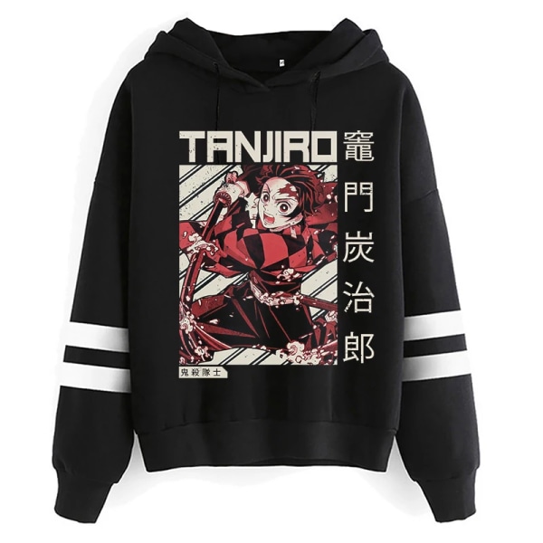 Unisex Demon Slayer Anime Harajuku Hoodies Herr Tanjiro Zenitsu Nezuko Hoody Estetiska Kläder Kimetsu No Yaiba Manga Sweatshirt 53013 Asian M