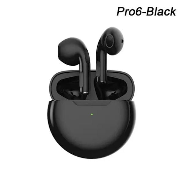 Tws Pro6 Høretelefoner Bluetooth Høretelefoner Med Mic 9D Stereo Pro 6 Øretelefoner Til Xiaomi Samsung Android Trådløs Blueto Oth Headset Black