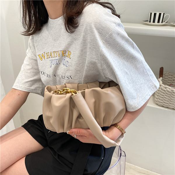 Mini Dumpling Taske Plisseret Shengshi Kvinder 2021 Nye Sommer Mode Håndtaske Kvinders Taske Håndtasken Håndtaske Sky Khaki