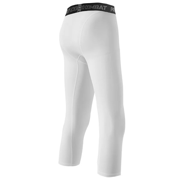 Män Kompression Running Shorts Snabb Torr Sport Basket Shorts Man Gym Träning Tights Crossfit Fitness Shorts M Kläder WHITE L