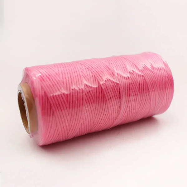 1,2 mm 300D Voksbehandlet Tråd Polyester Twine Cord Makramé Flettet Armbånd Fremstilling Perletråd Trim Snor Til Diy Smykker Halskæde 19 Pink