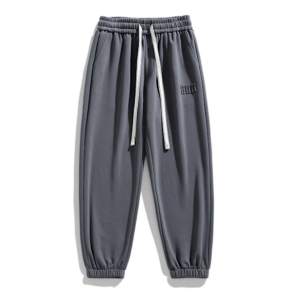 Mäns Jogger Bomulls Svettbyxor Stor Stora Storlek 8Xl 7Xl 6Xl Sport Baggy Byxor Sting Band Hip Ho Lösa Harembyxor Dark Grey 4XL (36-38)