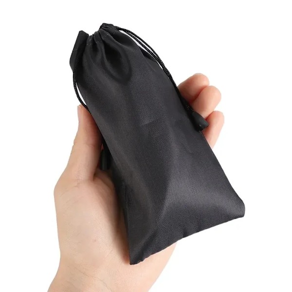 Vattentäta Svarta Glasögon Bag Damm Proof Dragsträng Mikrofiber Solglasögon Pungor Stor Kapacitet Bärbara Container Tillbehör black 5pcs