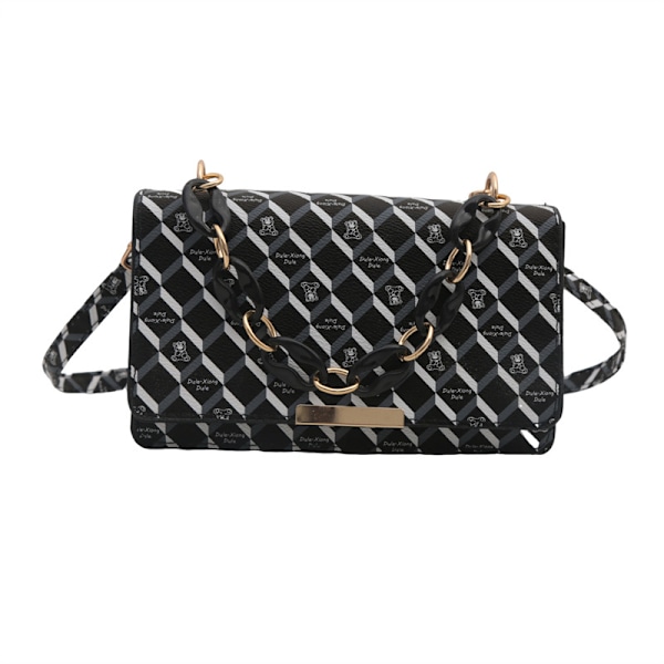 Europæisk og amerikansk ny mode pung retro mode casual skuldertaske crossbody kæde taske all-match pendling underarm dametaske Black