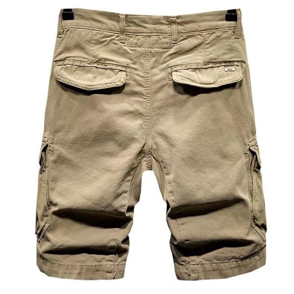 Työvaatteet Shortsit Miehet Kesä Löysä Viidennet Housut Monitasku Toiminto Urheilupiraattishortsit Muotibrändi Casual Sho Miesten Muoti Khaki XXL