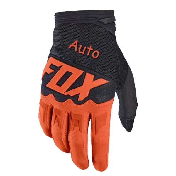 AutoFox Motocross Racing Handskar Herr Rider Offroad MX MTB Mountain Bike Guantes Downhill Full Finger Motorcykel Luvas Handskar Black---Orange S