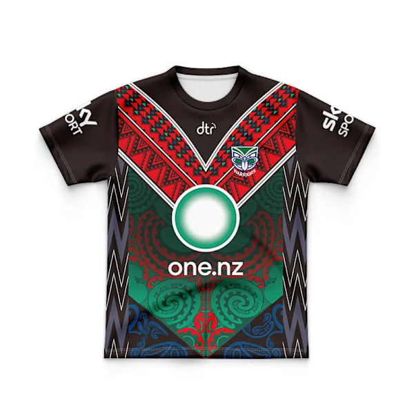 2024 Børns New Zealand Krigere Hjem / Ude / Oprindelige / Kulturarv Uddannelse Rugby Jersey kids 5 L