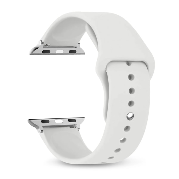För Apple Watch -band 45 mm 44 mm 49 mm 40 mm 41 mm 42 mm Silikon Sportarmband correa iWatch Strap Series SE 9 8 7 6 5 3 4 Ultra 2 White 42 44 45 49 mm