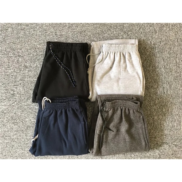 Spring Mænd Plus Størrelse Bukser Solid Baggy Løs Elastiske Bukser Bomuld Sweatpants Casual Bukser Efterår Lige Bruger black 4XL