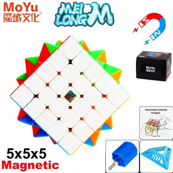 MOYU Meilong M Magnetisk Magisk Terning 3X3 2X2 4X4 5X5 Pyraminx Professionel Speedcube 3x3x3 Hastighedspuslespil Legetøj til Børn Cubo Magico Meilong 5M