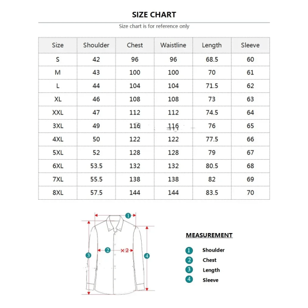 Casual för män Klassiskt Basic Business Enfärgad långärmad vit skjorta Plus Size 6XL 7XL 8XL WHITE 8XL (115-125kg)