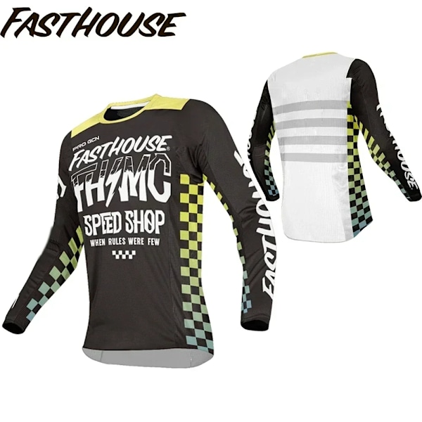 Motocross Jersey Hurtig Tørring Langærmet Bjerg Cykel Mtb Skjorter Offroad Motorcykel Downhill Tøj Mænd SJ2024218-3 XS