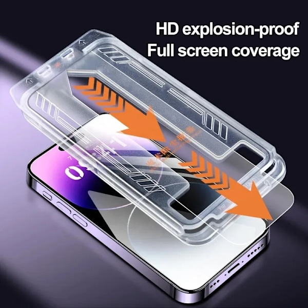 2Pcs För Iphone15 14 13 12 11 Plus Promax Xs Xsmax Xr Anti Peeping Film Hd, Härdat Glasdamm Free Install Box Protector iPhone 11Pro High Definition