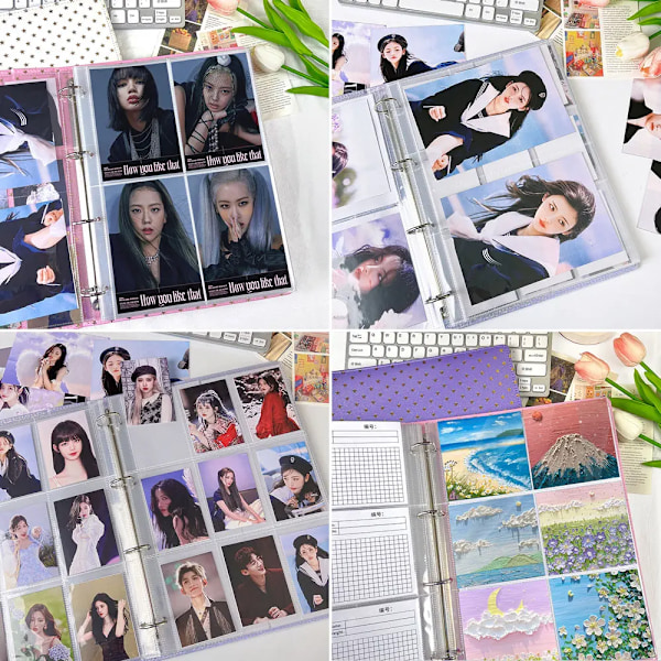 A4 Kpop Photocard Binder Sheets Multiple Pockets Sleeve PP Acid Free 4x6 Fotoalbum Refill Sider Kort Stempel Die Smykke Opbevaring 11Hole-3pocket 10pcs