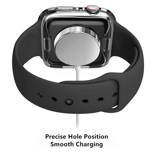 Genomskinligt case för Apple Watch 45 mm 41 mm 44 mm 40 mm skärmskydd cover TPU Bumper iWatch Series 8 7 SE 6 5 4 Tillbehör 1pcs 44mm