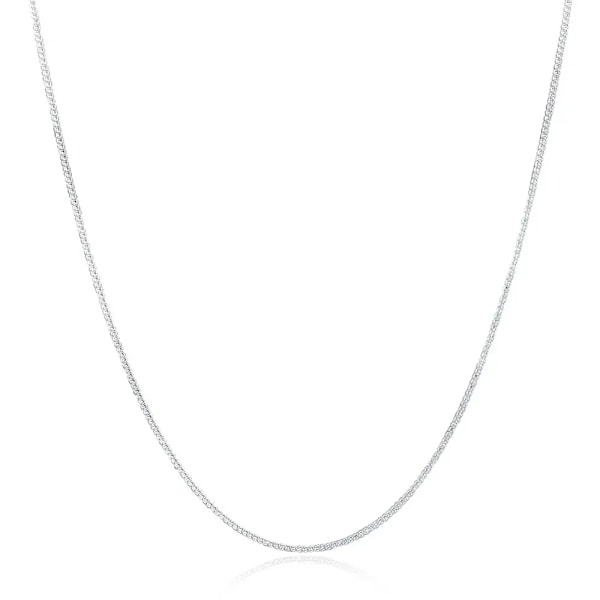 925 Sterling Silver 40-75CM LÅNG 2mm Bredd Sidokedja Halsband För Kvinnor Man Mode Bröllop Charm Smycken 40cm