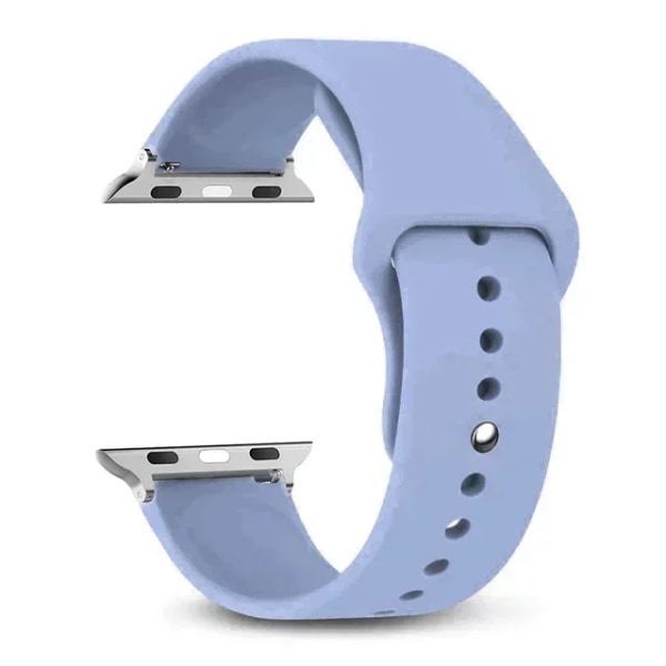 Silikonrem för Apple Watch -band 40 mm 44 mm 49 mm 45 mm 41 mm 38 mm 42 mm bältesarmband iWatch-serien 9 8 7 6 5 3 SE ultra 2 band 86 stone lotus blue 38 40 41 mm S-M