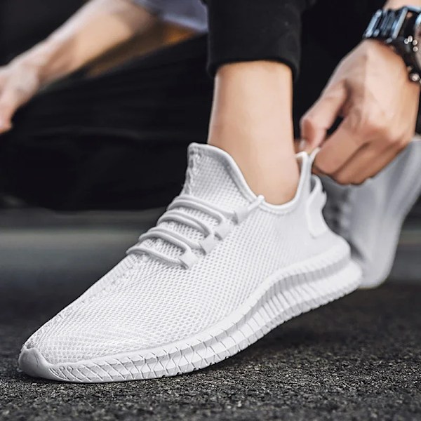 39-48 Åndbare Mænd Løbesko Letvægts Mænd Casual Sko Fleksible Mandlige Vulkaniserede Sko Platform Anti-Slip S Neakers GRAY 43