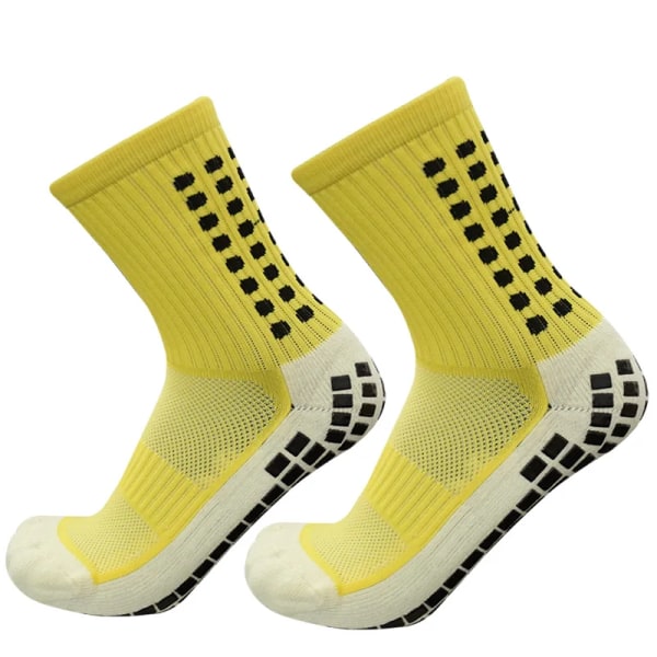 Herr Dam Sport Fotbollsstrumpor Silikon Non-Slip Grip Fotbollsstrumpor calcetas antideslizantes de futbol JD-001-yellow