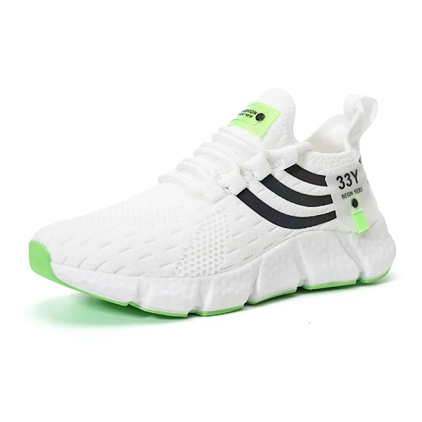 Män Casual Sport Skor Andningsbart Lätta Sneakers Sommar Utomhus Tennis Löpande Promenader Skor Man Vulkaniserade Skor Man Man Mane WHITE 45