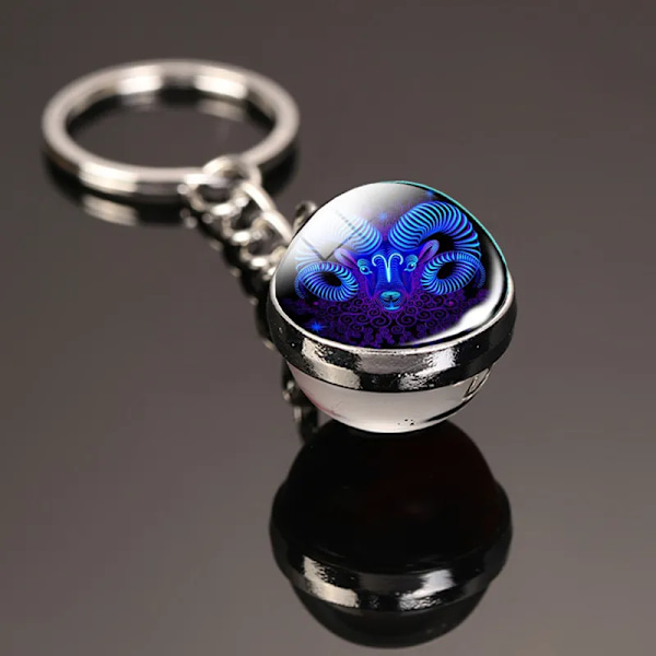 Fashion Key Chain 12 Constellations Creative Key Chain 12 Constellation - Creative 12 Creative Pisces luminous