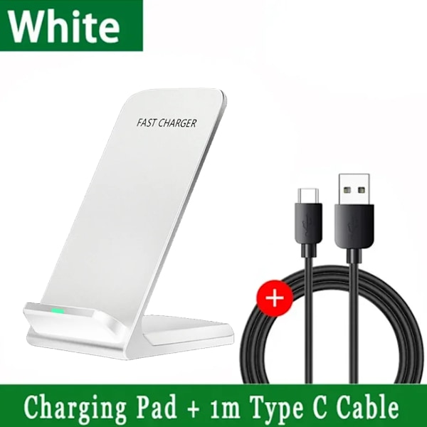 40W Hurtig Trådløs Oplader Støtte Til Samsung S24 S23 S22 21 Ultra Hurtigopladningsstativ Til Iphone 15 14 13 12Pro Max Xi Aomi 14 White with cable