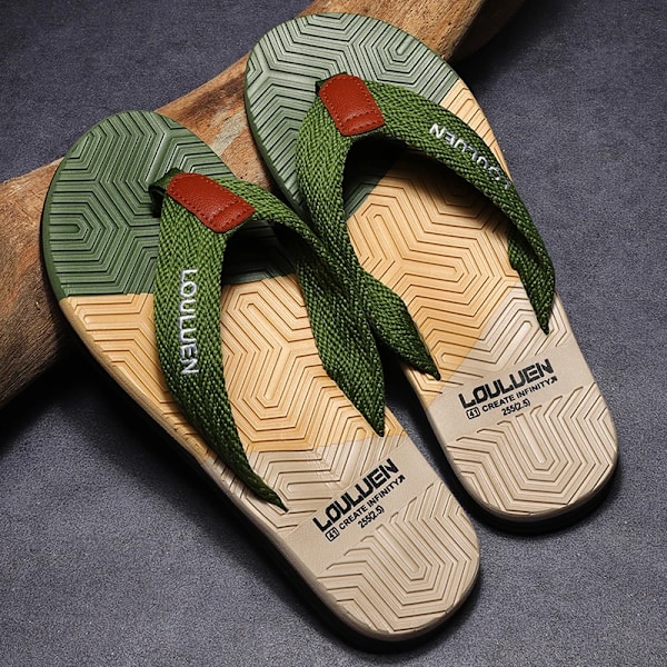 Høj Kvalitet Hot Sale Mænd Flip Flops Sommer Strand Flip Flops Mænd Mode Åndbar Afslappet Strand Mænd Tomp Sommer Udendørs Black 41