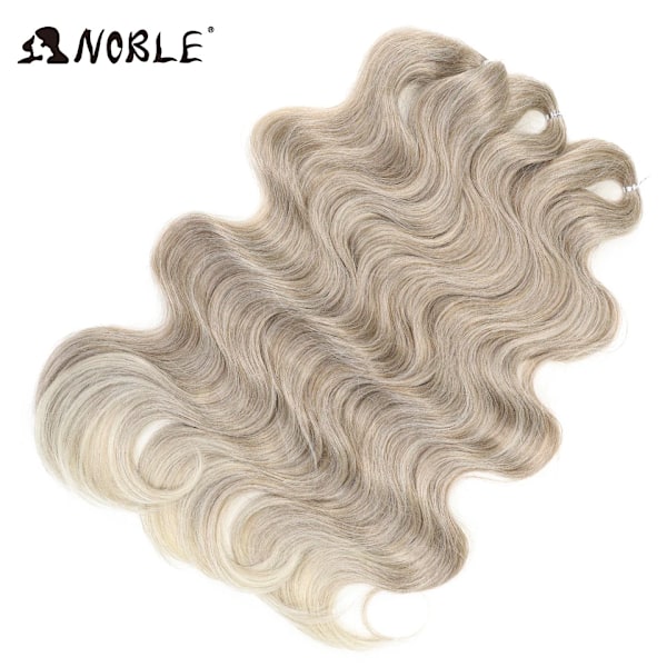 Noble Hår Mjuk Kroppsvåg Virka Hår 24Inch 3Pcs Syntetiska Hår Flätor Ponytail Fake Hår Vågiga Ombre Blod Hårförlängningar T16A-56C 24inches