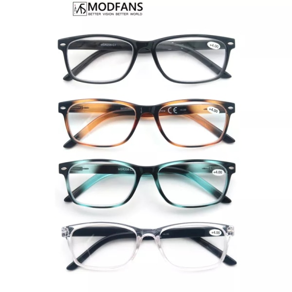 Läsglasögon Män Kvinnor, Glasögonläsare, Designbåge med fyrkantig bläck, Bekvämt att bära, Okrossbar, med Sliver Nit BLACK