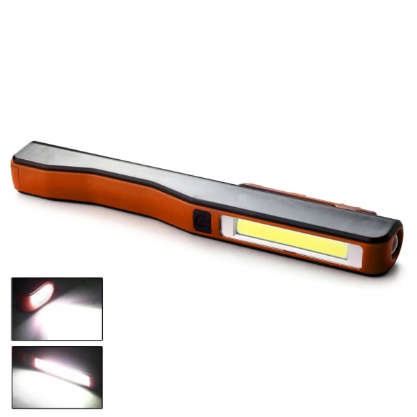 Kraftfull COB LED-arbetslampa Bilgarage Mekanikerlampa Magnetisk USB uppladdningsbar penna Clip Ficklampa Ficklampa Work Lnspection Light