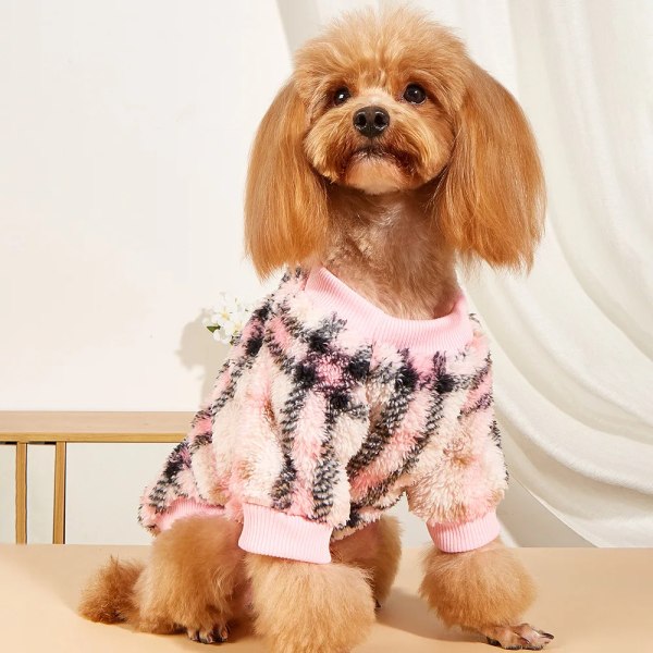 Höst Vinter Husdjur Hund Kattkläder Tröjor Varma kläder för små hundar Tröja Pudel Chihuahua kappa A XL