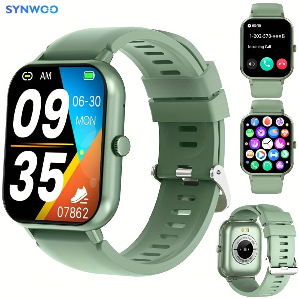 Mode smartklocka för män kvinnor, 4,65 cm smart watch med full pekskärm med 100+ sportlägen, 100+ anpassade urtavlor, Fitness Tracker Green