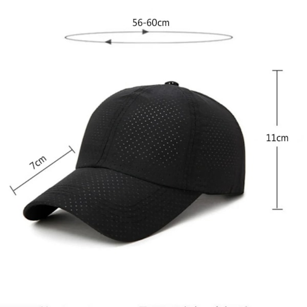 2024 Nya Sommaren Män Kvinnor Snapback Snabb Torr Mesh Baseball Cap Sun Hatt Ben Andas Hatt Justerbar Utomhus Hatt WHITE 1pcs