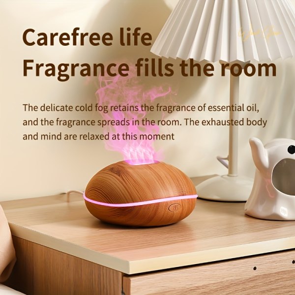 Lämplig för hem, sovrum, kontor, resor och nya aromaterapimaskiner. Bärbar stationär USB Color Flame Light. Aromspridare, luftfuktare