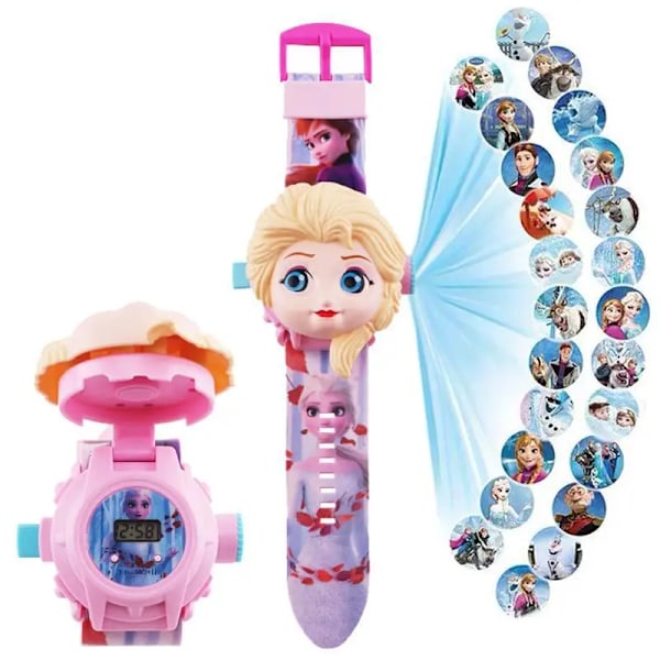 Disney Marvel Figur Spiderman Minnie Mcqueen 24 Projektion Watch Digital Kello Oppilas Rannekello Lapsi Leikki Poika Syntymäpäivä Lahjat 007