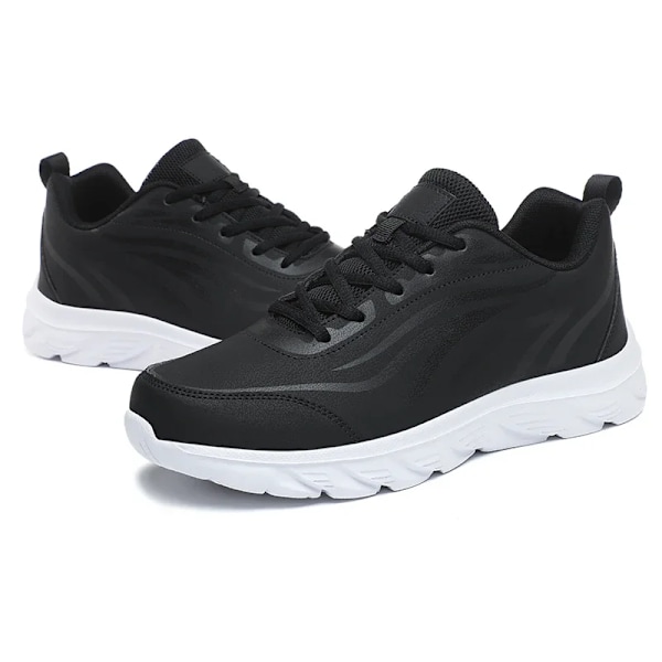 Herre Efterår Vandtætte Sneakers Herre Casual Sport Sko Anti-Skrid Slidstærk Løb Tennis Træner Herre Mode Case Sneakers 0Black 42