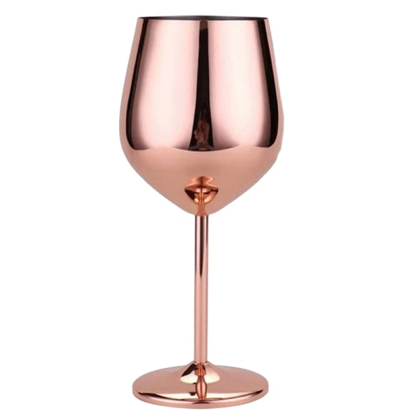 500ml Rostfritt stål Vinglas Kreativt Metall Vinglas Cocktailbägare Rödvinsglas Champagnekopp För Hembar Restaurang RGD 500ML 21.3x7.5x7.8cm