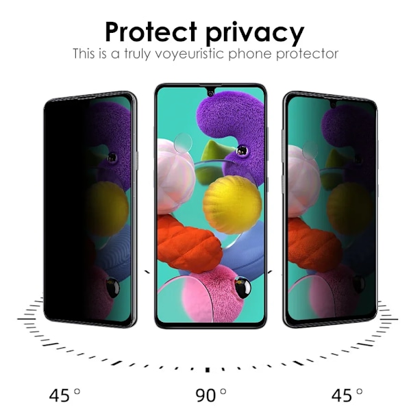 Sekretess Skärmskydd För Samsung Galaxy A15 A35 A55 A05 Anti-Spy Skyddsglas För Samsung A14name A24 A35 A54 A12 A13 Film. For A05 3PCS Privacy Glass