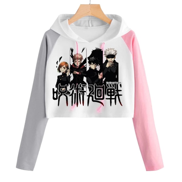 Jujutsu Kaisen Anime Hoodie Dam Harajuku Fashion Streetwear Pullovers Gojo Satoru Kawaii Cartoon Sweatshirts 90-tal Hoody Kvinna 16123 M