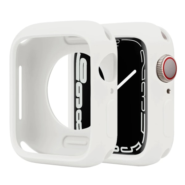 Mjukt case för Apple Watch 45mm 41mm 40mm 44mm 42mm 38mm Bumper Cover Protection Shell för iWatch Series 8 7 6 SE 5 4 3 White Series87 41MM