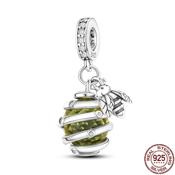 100% 925 Strerling Silver Bee Series Charms Passar Original Pandora Armband Pärlor Diy Smycken För Kvinnor Ny I Varm Salu KJC375