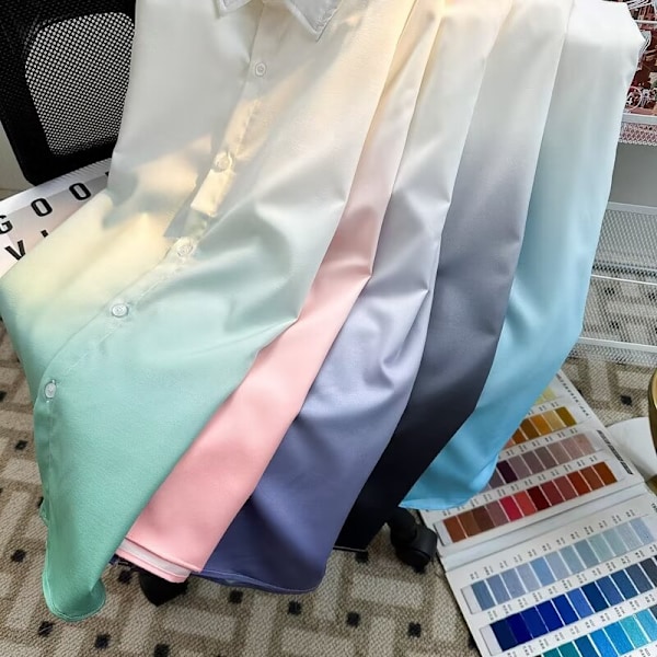 2024 Retro Skjorta Herr Sommar Hong Kong Stil Student Lös Nisch Design Roliga Nya Herrkläder Toppar Ytterkläder Purple M